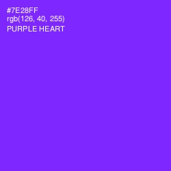 #7E28FF - Purple Heart Color Image